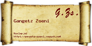 Gangetz Zseni névjegykártya